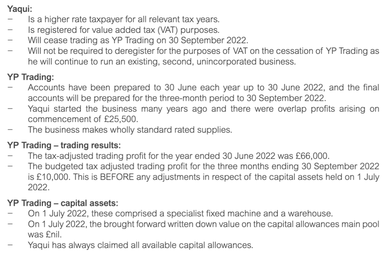 ACCA ATX (UK) Past Papers - Question 3a I Ii - December 2022 CBE ...