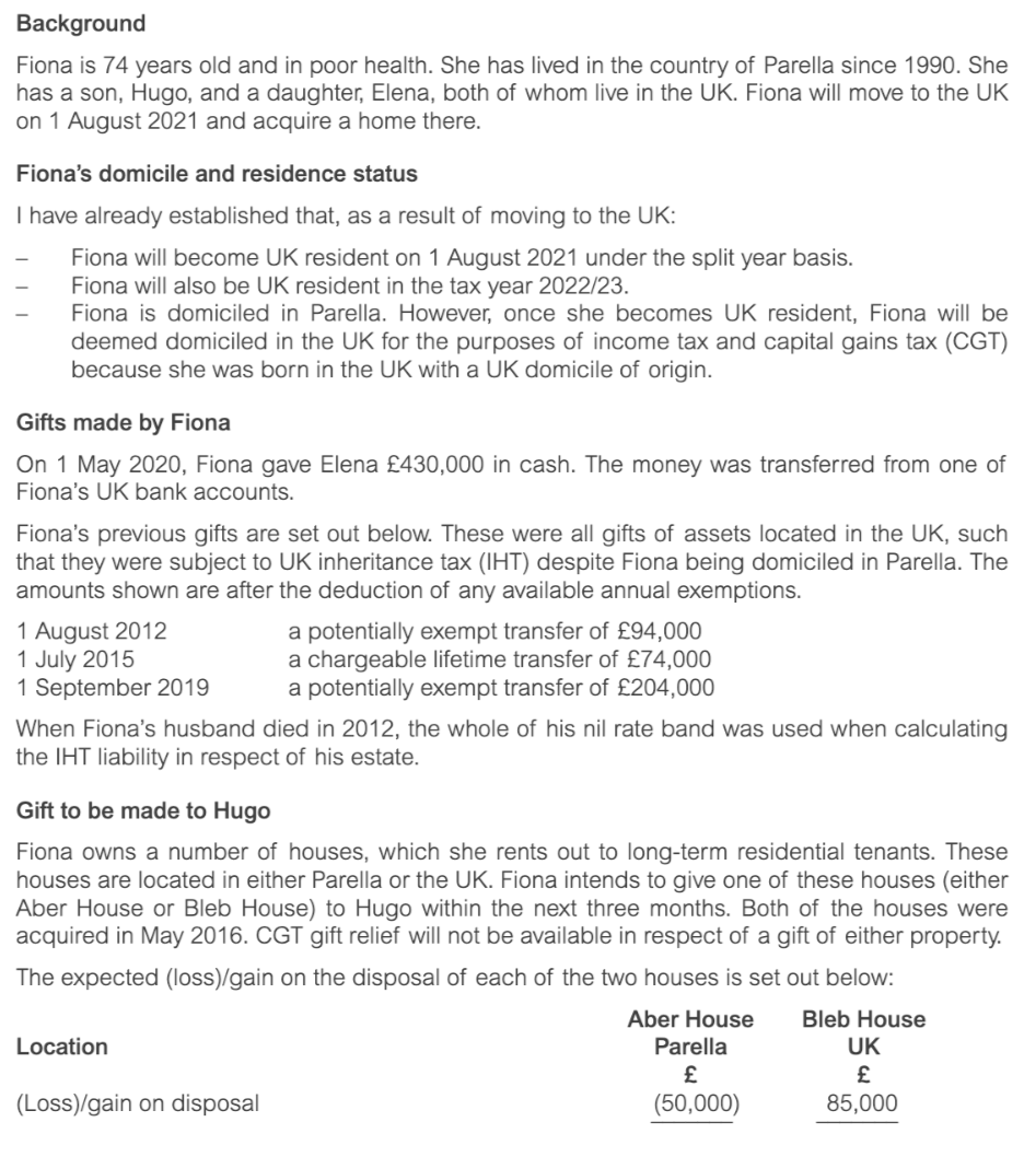 ACCA ATX (UK) Past Papers - Question 2b I Ii - June 2021 CBE ...