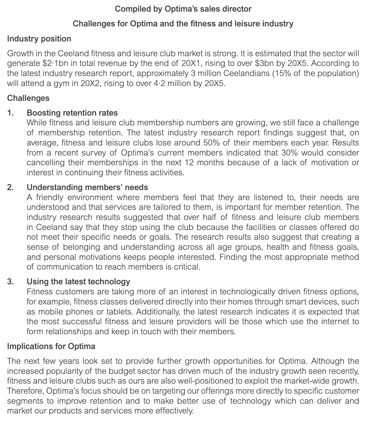 ACCA SBL Past Papers - Question 1 Task 3 - December 2021 CBE ...