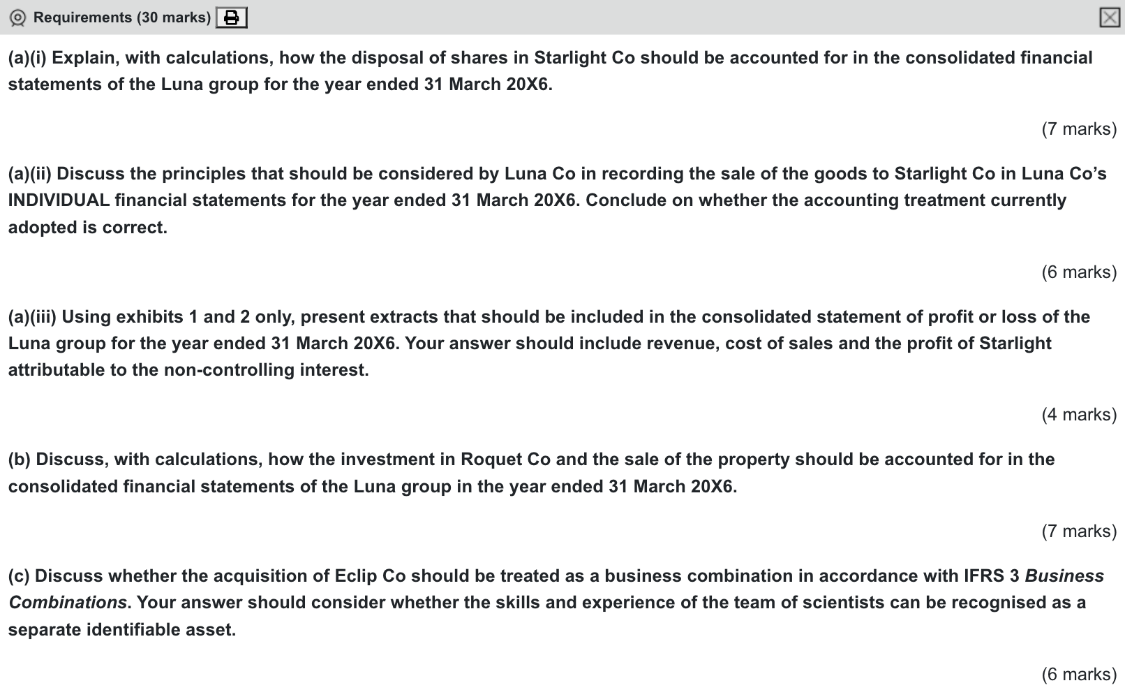 ACCA SBR (INT) Past Papers - Question 1 - June 2022 CBE | ACOWtancy ...