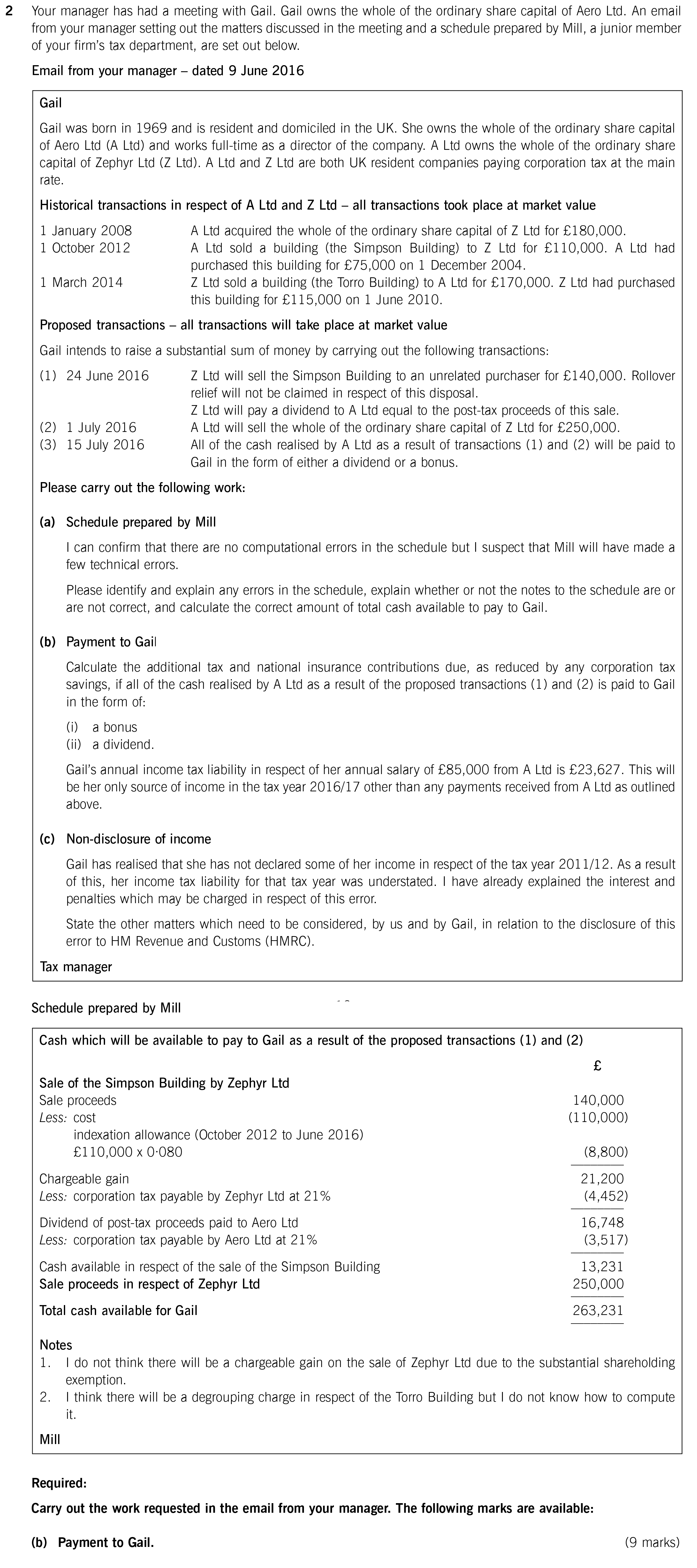 ACCA ATX (UK) Past Papers: A1. In The Exam | ACOWtancy Textbook