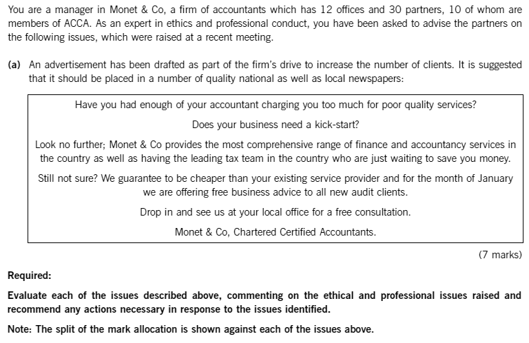 ACCA AAA (P7 INT) Past Papers - Question 4a - December 2015 | ACOWtancy ...