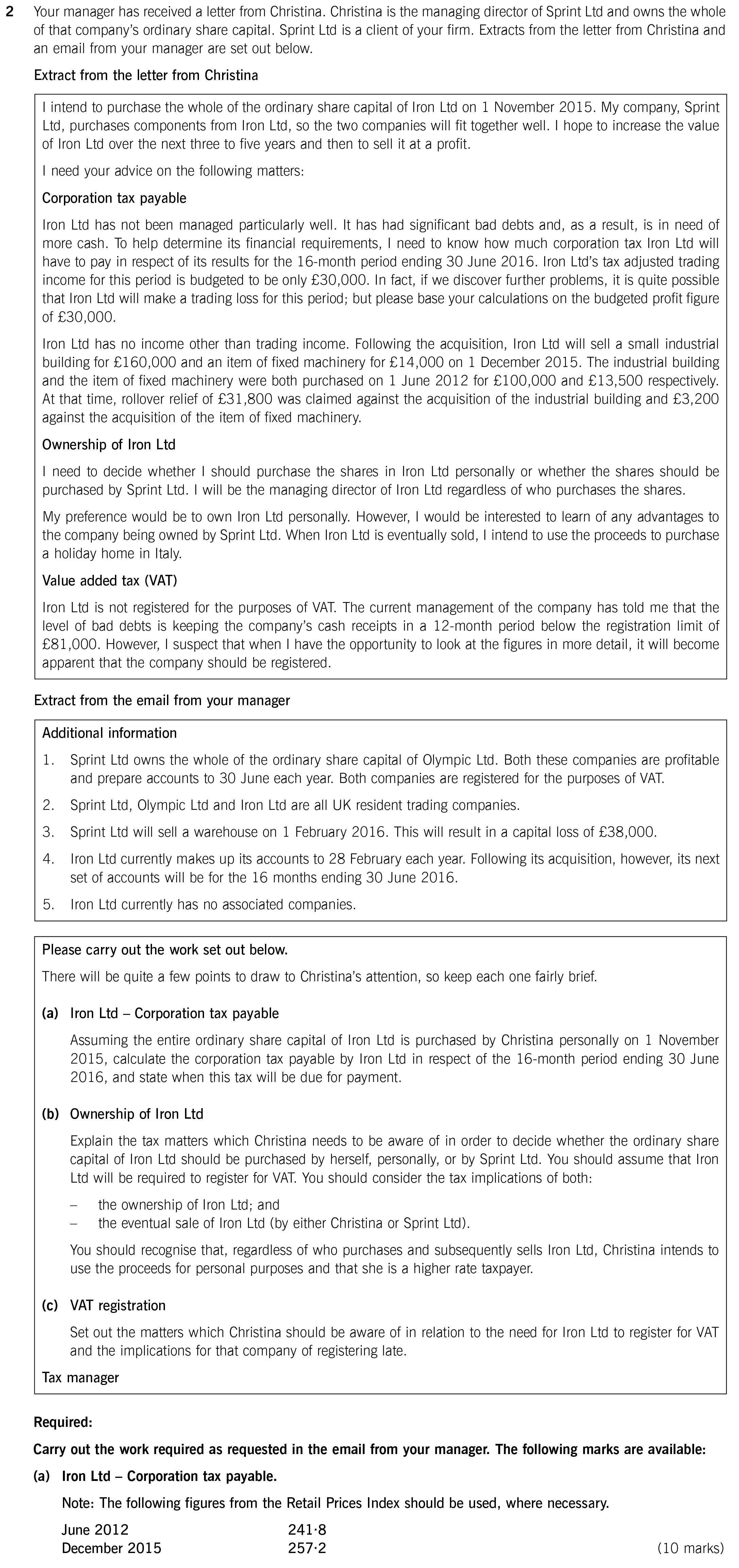 ACCA ATX (UK) Past Papers: In The Exam | ACOWtancy Textbook