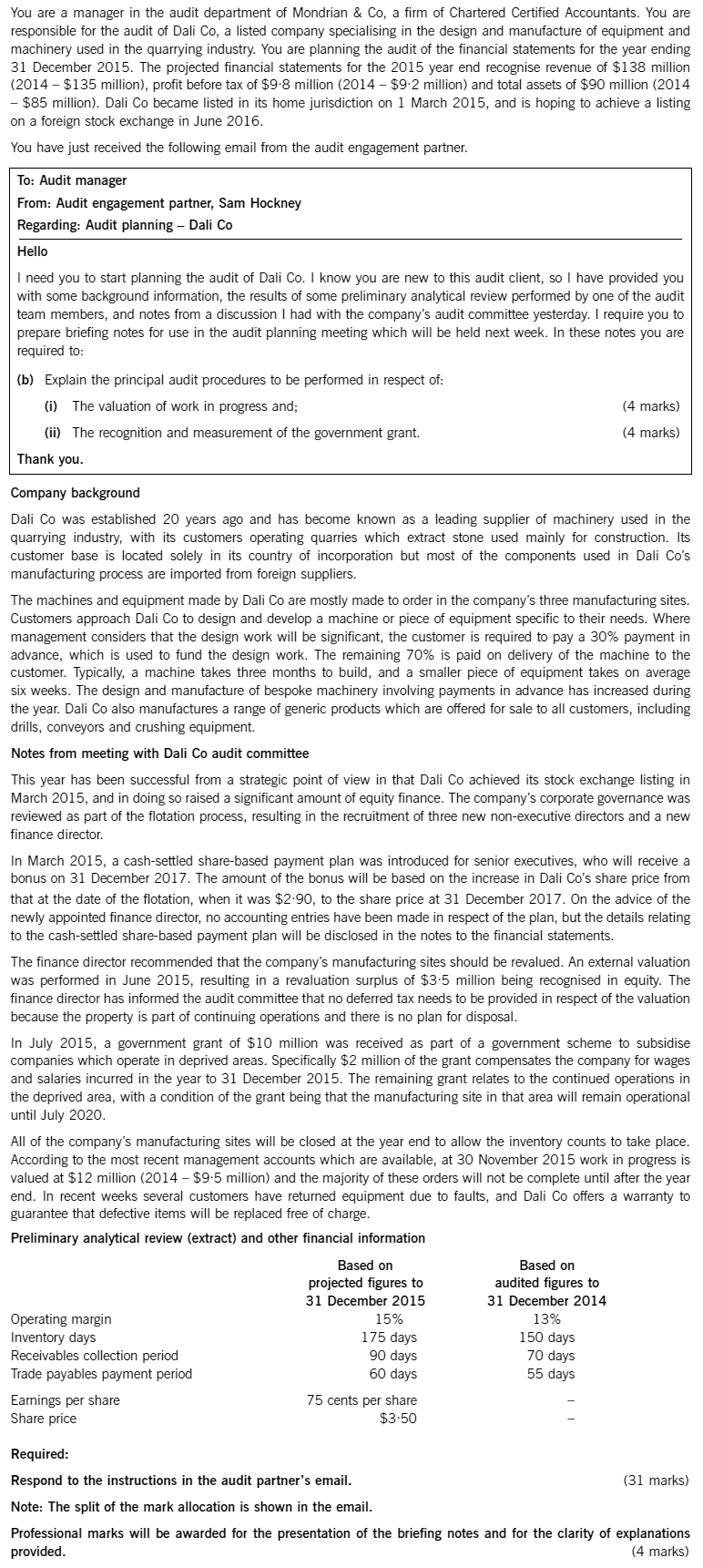 ACCA AAA (INT) Past Papers - Question 1b - December 2015 | ACOWtancy ...