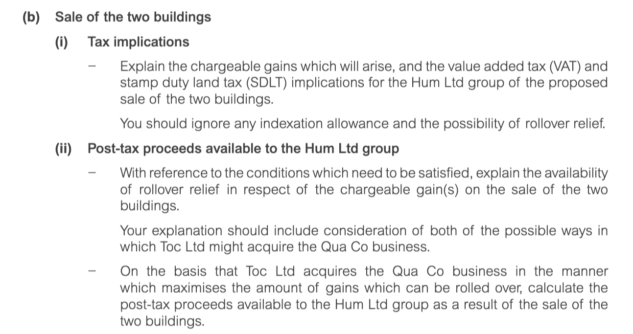 ACCA ATX (UK) Past Papers - Question 1b - December 2022 CBE | ACOWtancy ...