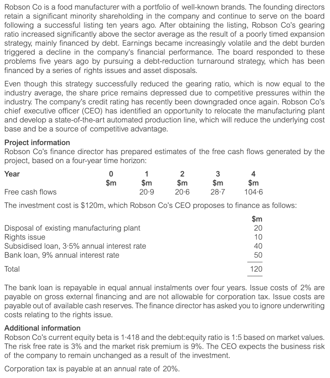 ACCA AFM Past Papers - Question 2 - June 2021 CBE | ACOWtancy Exam Centre