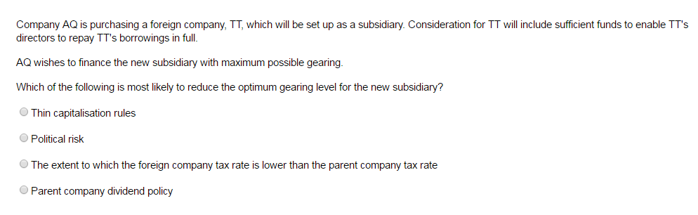 CIMA F3 Past papers - Question 34 - June 2016 Practice Exam (Jun 2016 Sns-Brigh10