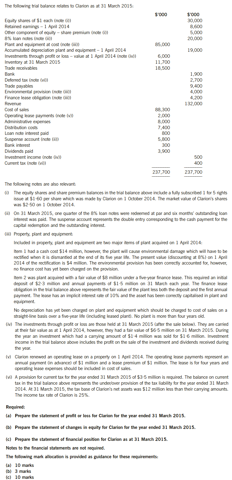 ACCA FR Past papers Question 3abc June 2015 aCOWtancy Exam