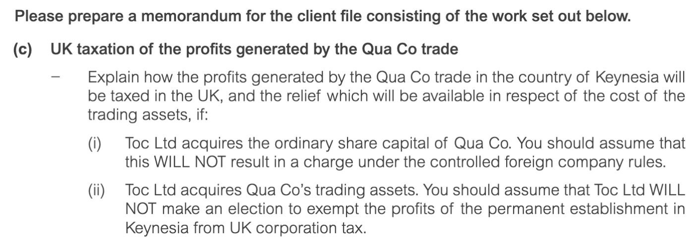 ACCA ATX (UK) Past Papers - Question 1c - December 2022 CBE | ACOWtancy ...