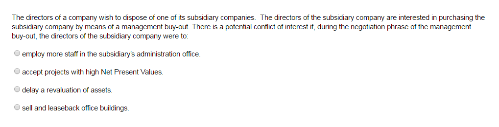 CIMA F3 Past Papers: Management buy-out (MBO) and buy-in Sns-Brigh10