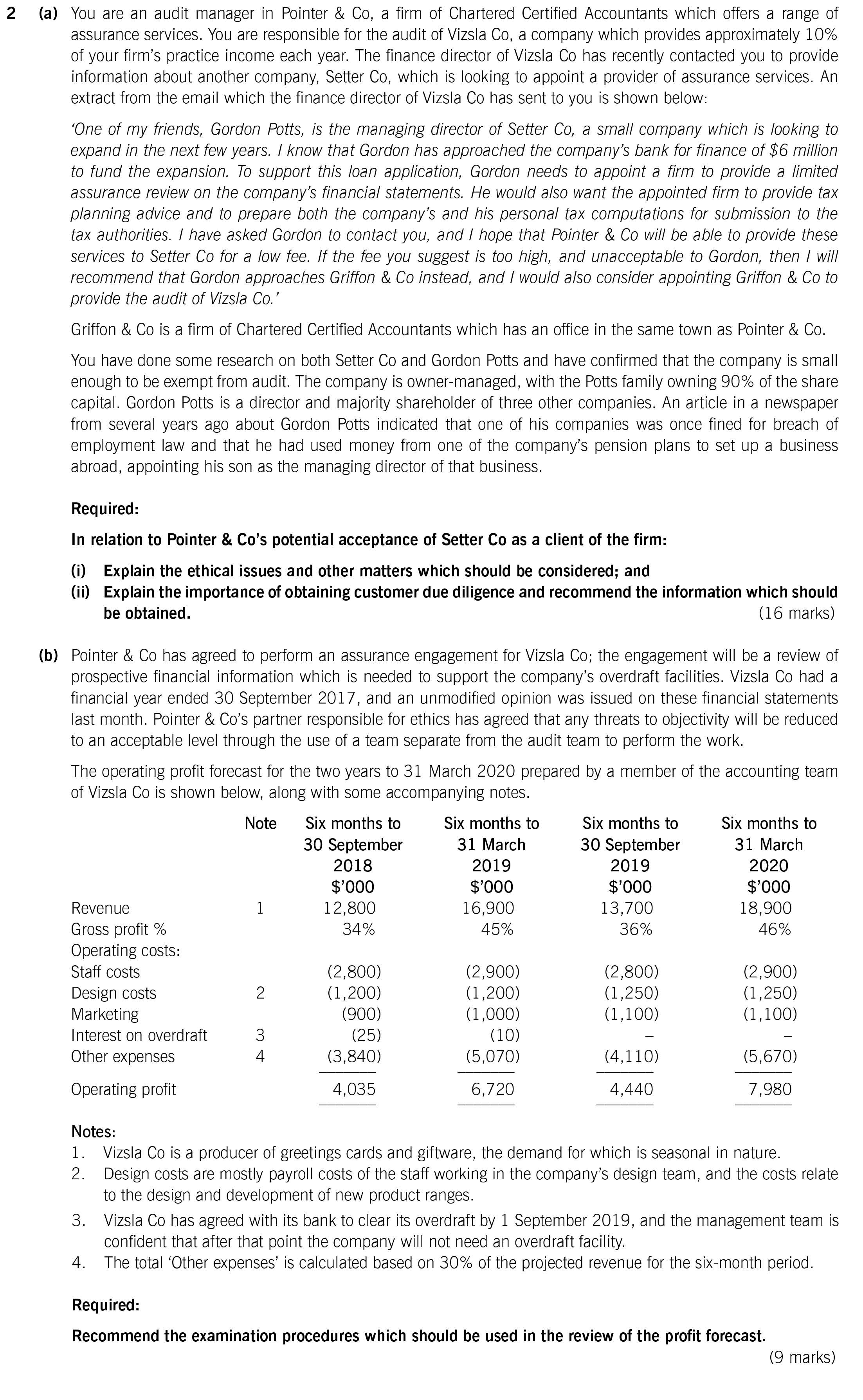 ACCA AAA INT Past Papers F2. Due Diligence aCOWtancy Textbook