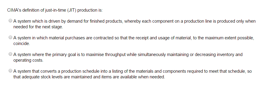 Latest Study CIMAPRA19-F03-1 Questions