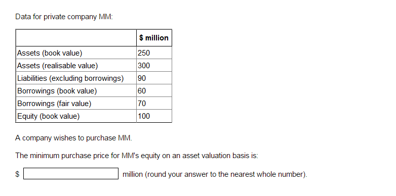 CIMA F3 Past Papers: Asset Based Valuations | aCOWtancy Textbook