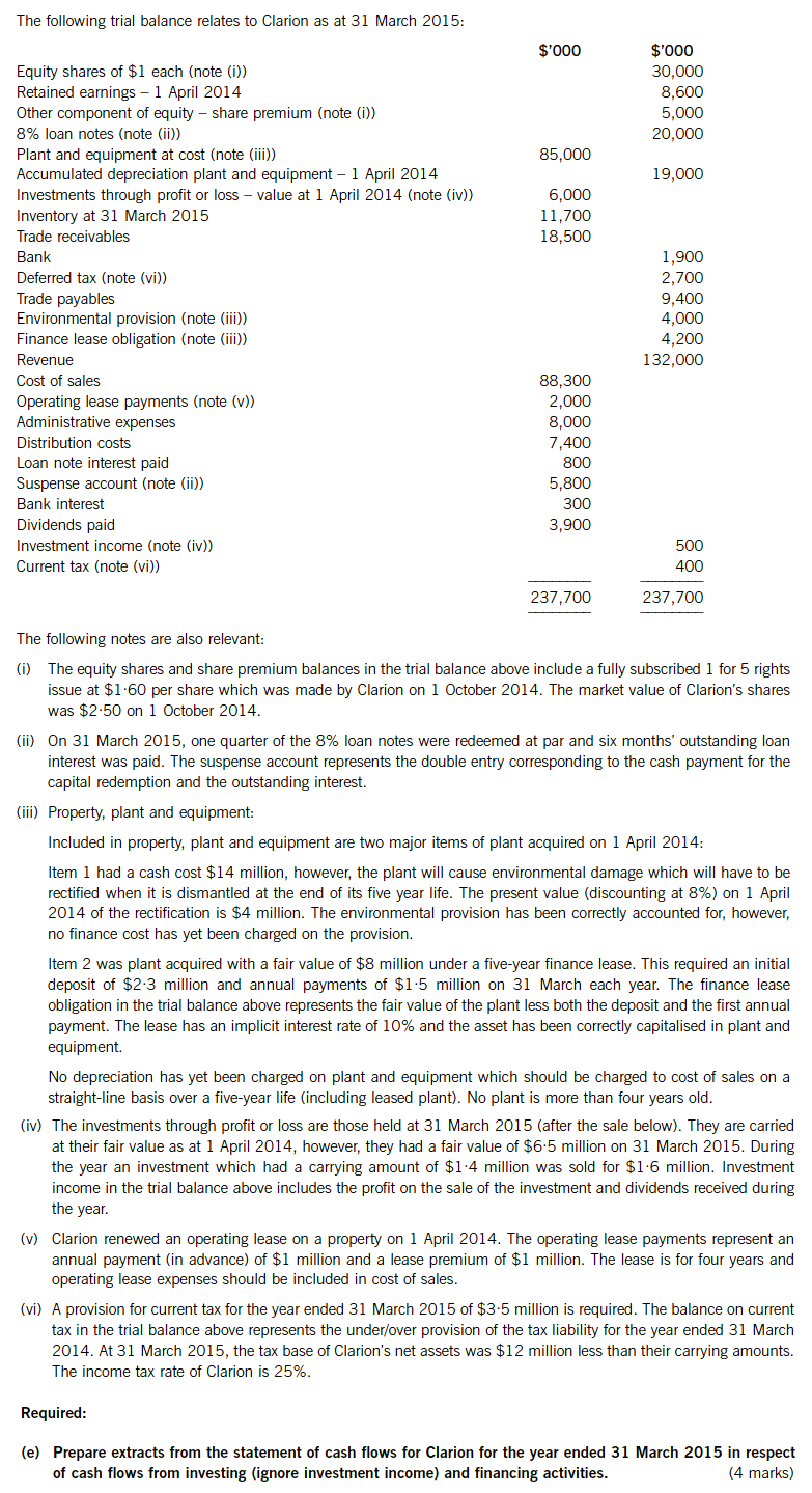 ACCA FR Past papers Question 3e June 2015 aCOWtancy Exam Centre